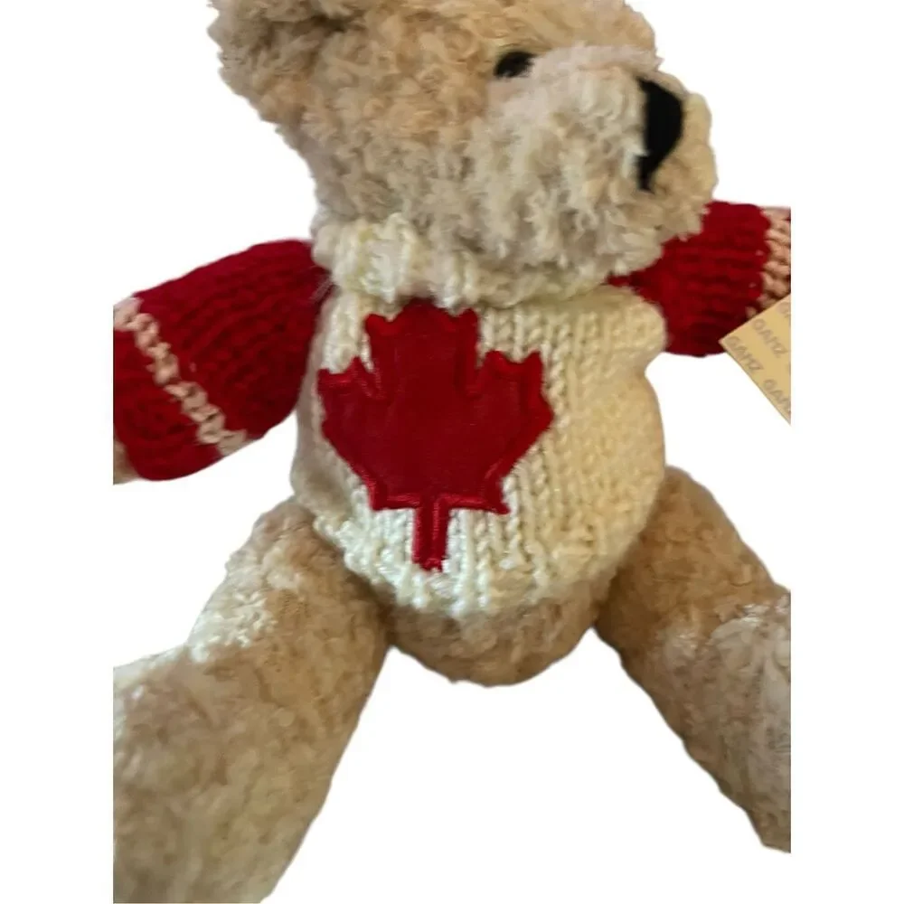 New Ganz Teddy Bear Plush 2000 Canada Flag Sweater Plush Stuffed Animal Toy 8